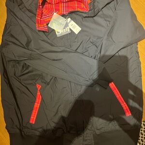 DELF Men's Black and Red Reversible Windbreaker
